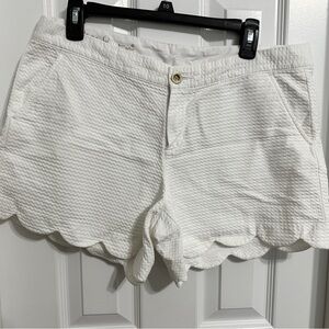 Lilly Pulitzer Buttercup White Scalloped Shorts